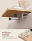 Bedside Shelf with Phone Slot, Cup Holder and Hook Natural Beige FredCo