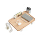 Bedside Shelf with Phone Slot, Cup Holder and Hook Natural Beige FredCo