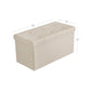 Beige Faux Leather Ottoman FredCo