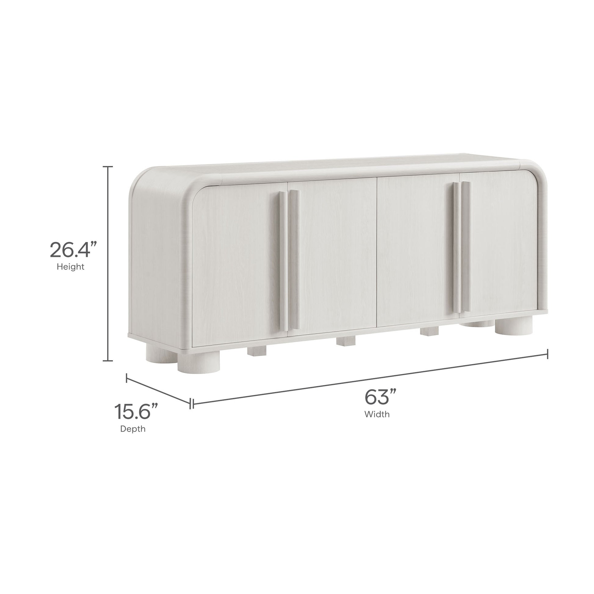 Bellamy Curved 4-Door Sideboard Cabinet by Modway EEI-7315 FredCo