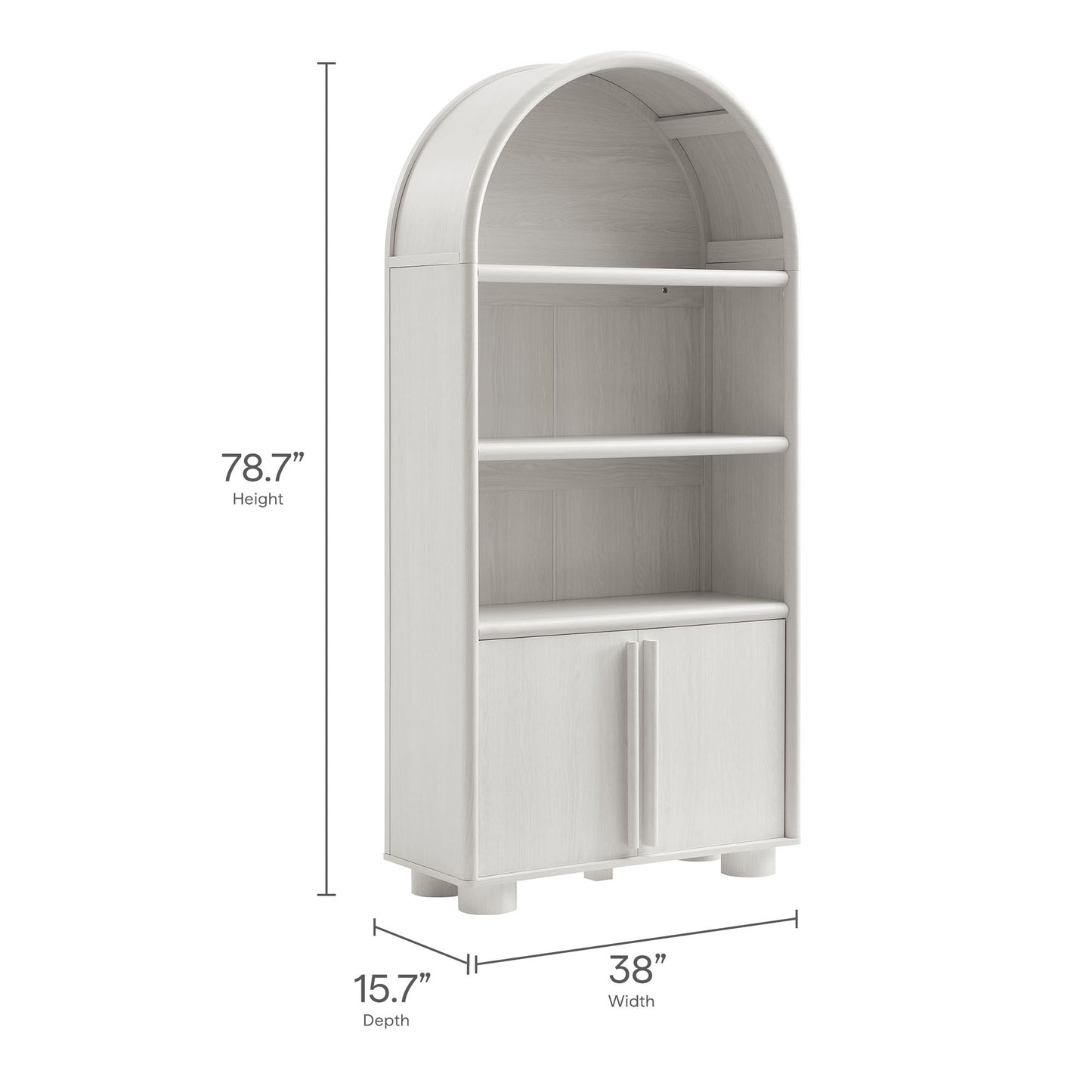 Bellamy Tall Arched Display Cabinet Bookcase by Modway EEI-7314 FredCo