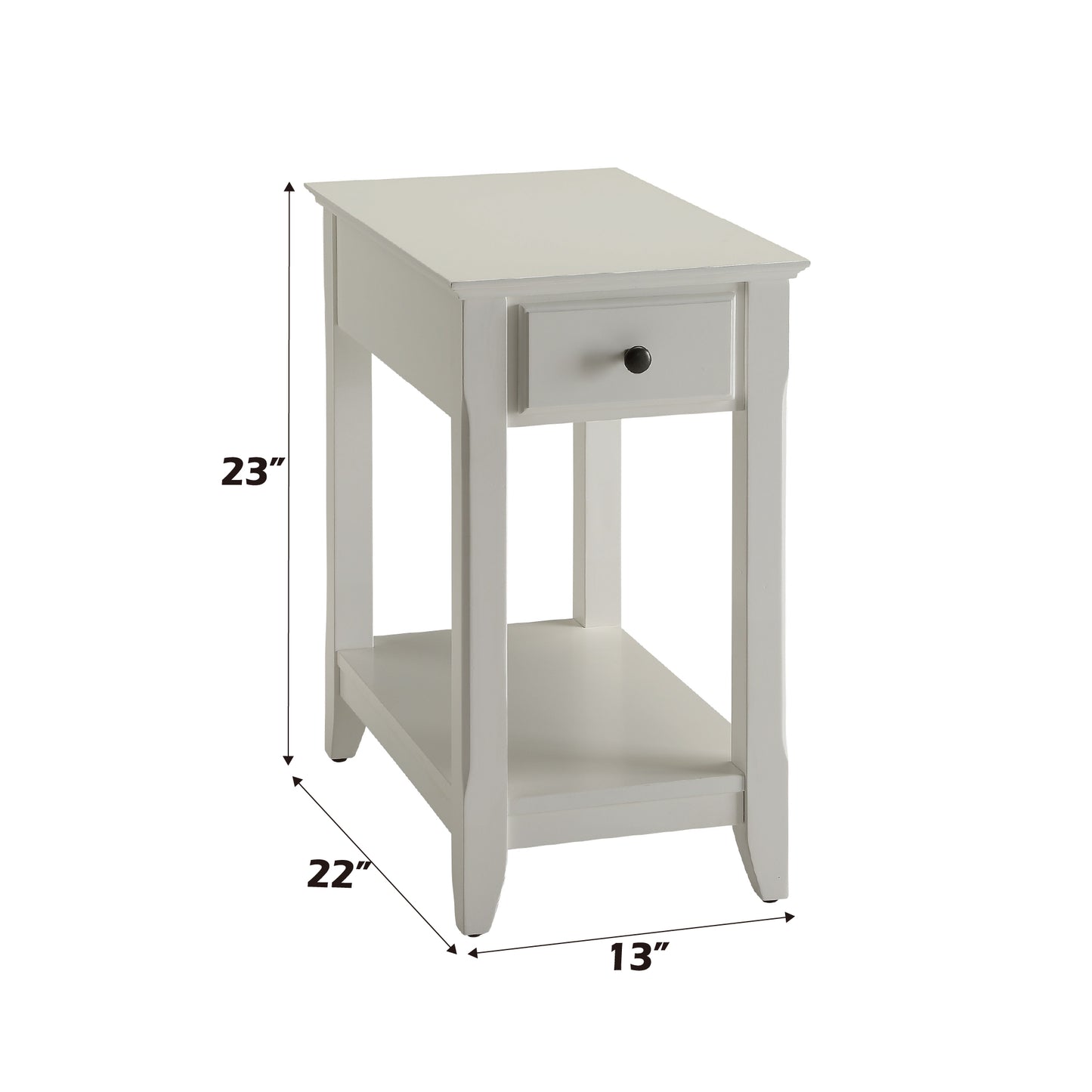 Bertie White Finish Accent Table FredCo