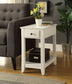 Bertie White Finish Accent Table FredCo