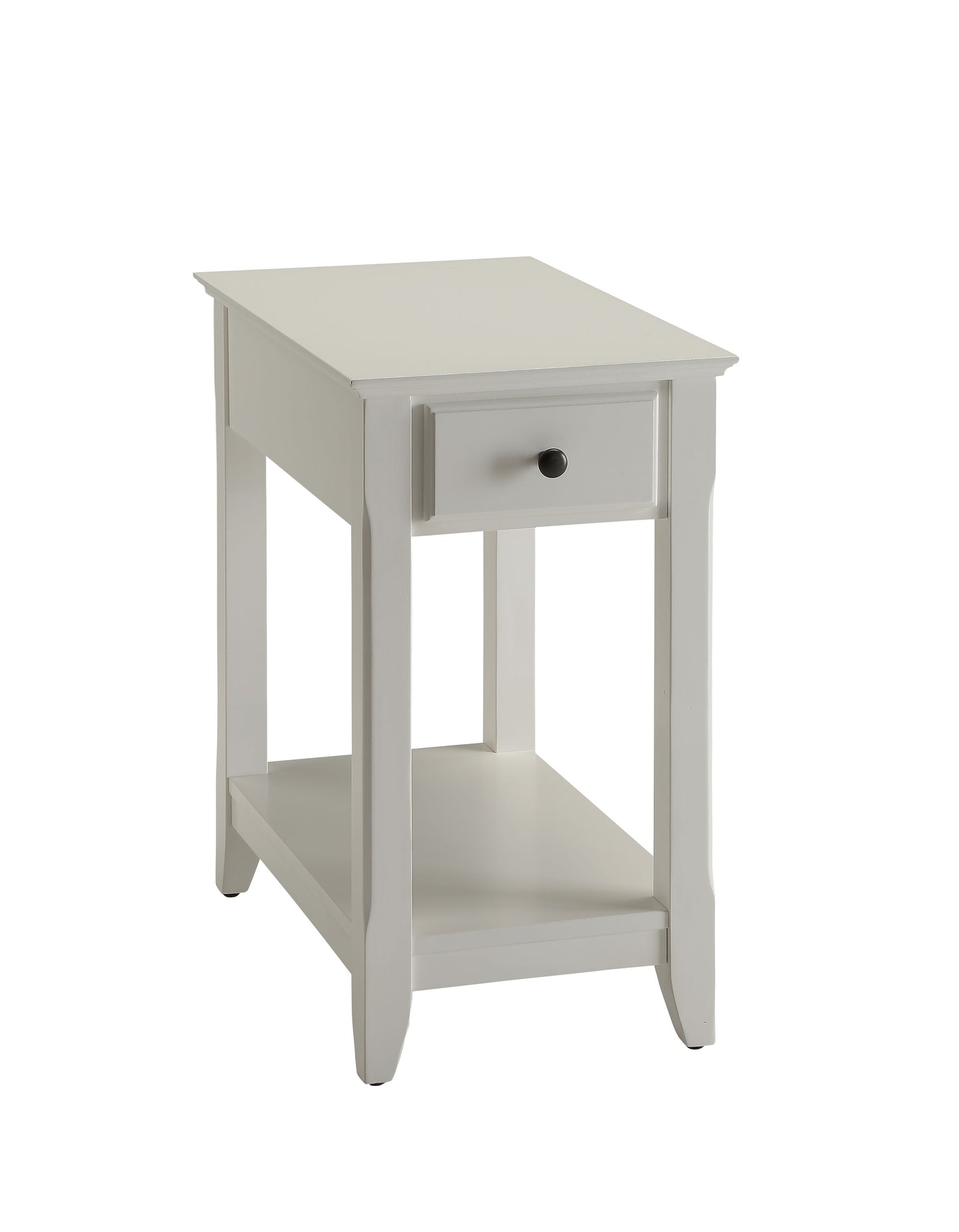 Bertie White Finish Accent Table FredCo