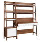 Bixby 2-Piece Wood Office Desk and Bookshelf, EEI-6111 FredCo