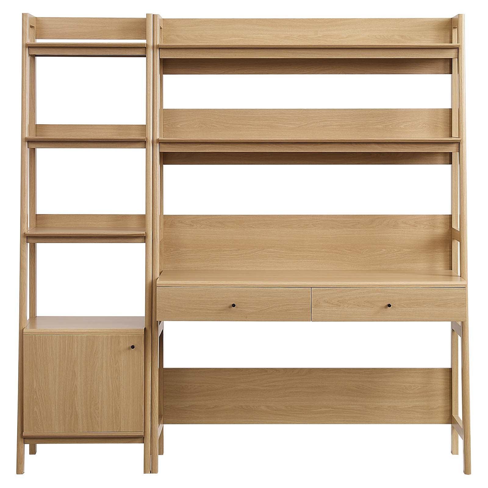 Bixby 2-Piece Wood Office Desk and Bookshelf, EEI-6111 FredCo