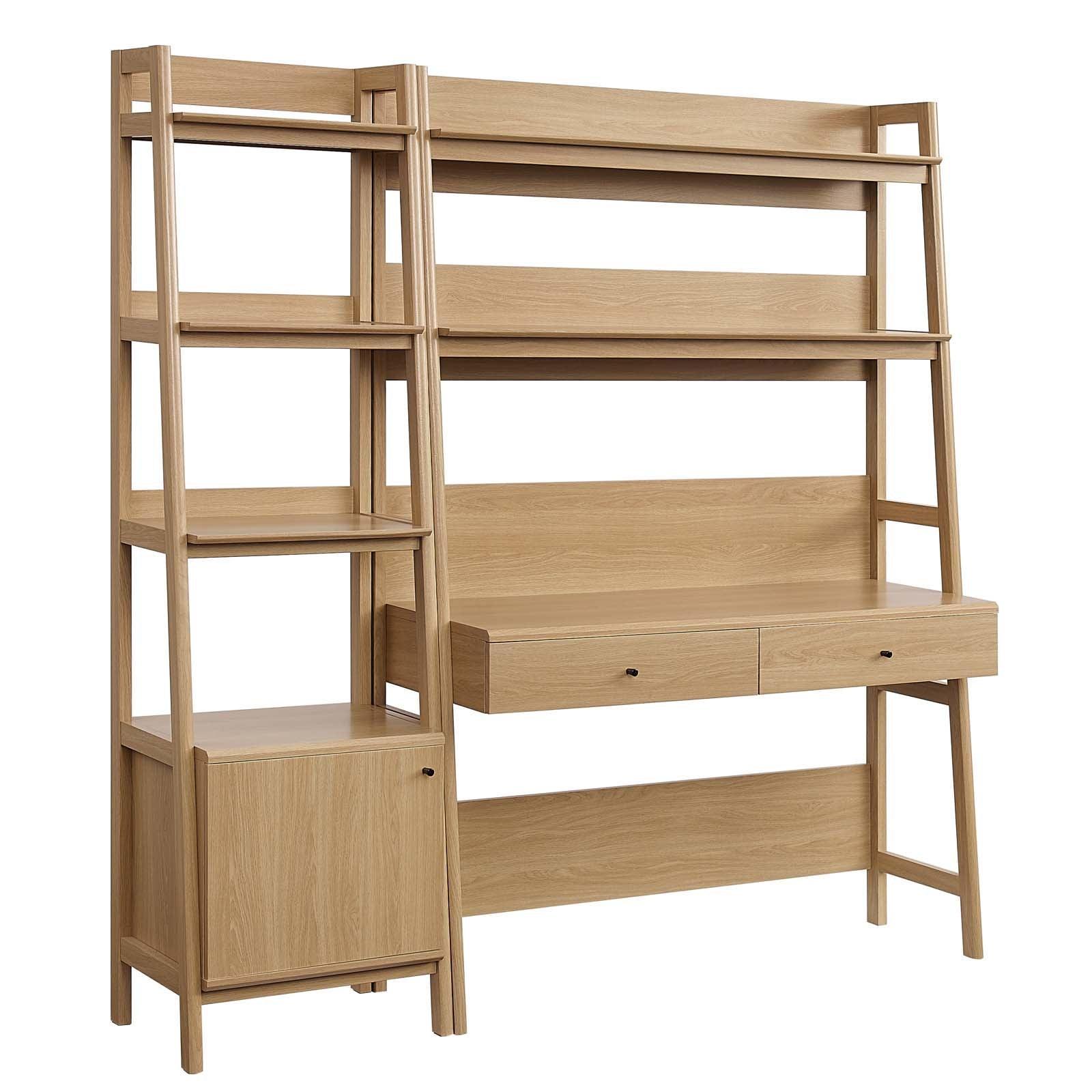 Bixby 2-Piece Wood Office Desk and Bookshelf, EEI-6111 FredCo