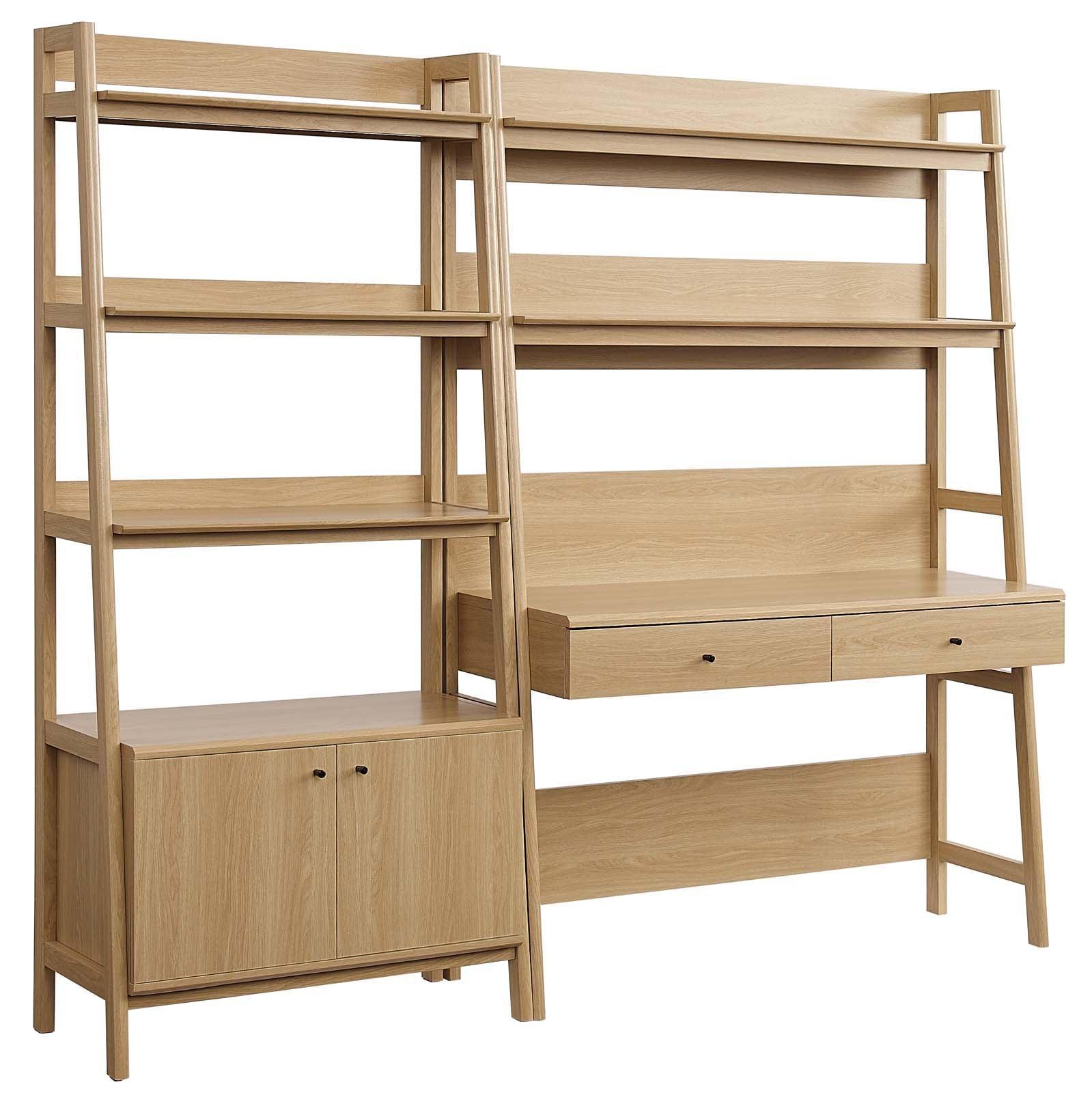 Bixby 2-Piece Wood Office Desk and Bookshelf, EEI-6112 FredCo