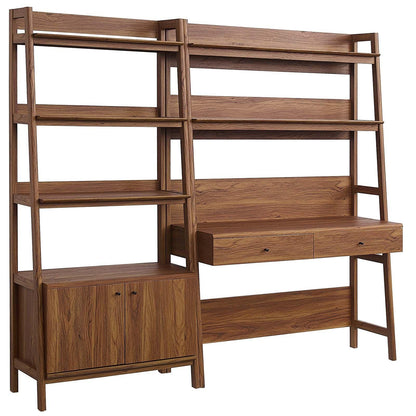 Bixby 2-Piece Wood Office Desk and Bookshelf, EEI-6112 FredCo