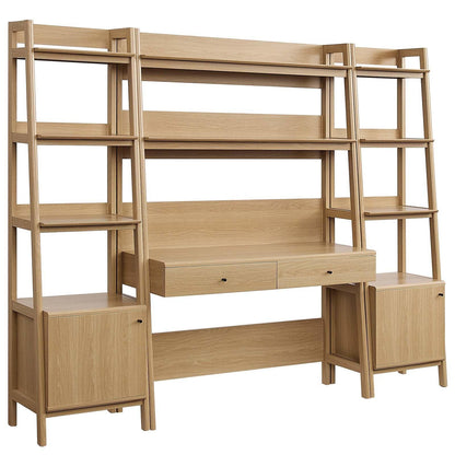 Bixby 3-Piece Wood Office Desk and Bookshelf, EEI-6114 FredCo