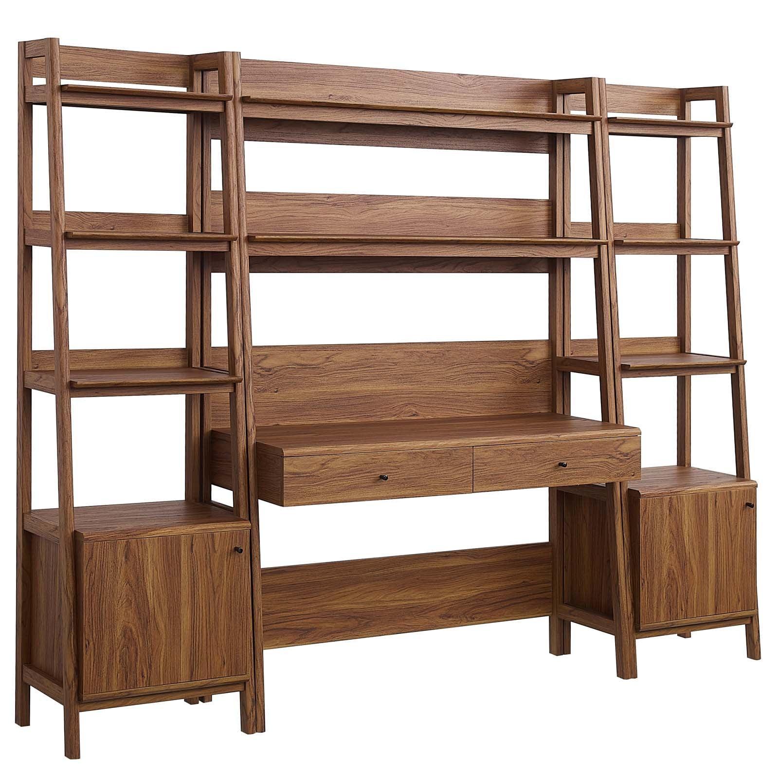 Bixby 3-Piece Wood Office Desk and Bookshelf, EEI-6114 FredCo