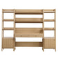 Bixby 3-Piece Wood Office Desk and Bookshelf, EEI-6114 FredCo