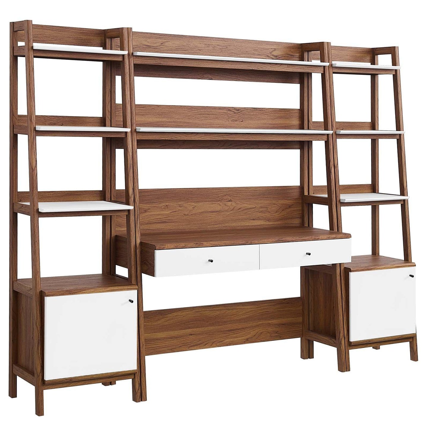 Bixby 3-Piece Wood Office Desk and Bookshelf, EEI-6114 FredCo