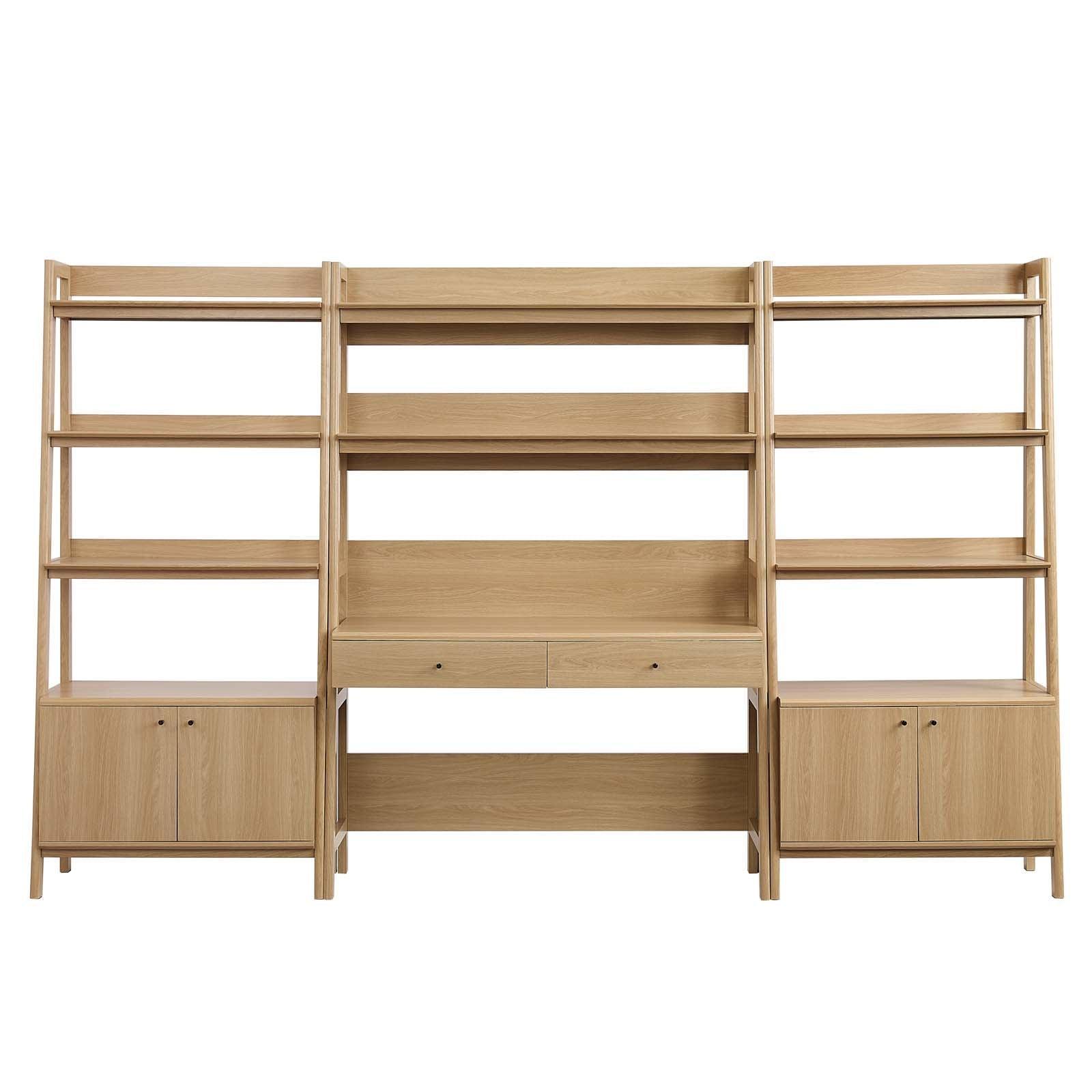 Bixby 3-Piece Wood Office Desk and Bookshelf, EEI-6115 FredCo