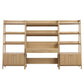 Bixby 3-Piece Wood Office Desk and Bookshelf, EEI-6115 FredCo