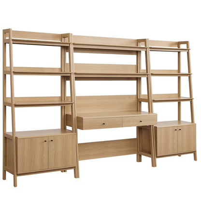 Bixby 3-Piece Wood Office Desk and Bookshelf, EEI-6115 FredCo