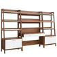 Bixby 3-Piece Wood Office Desk and Bookshelf, EEI-6115 FredCo