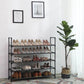 Black Fabric Shoe Rack FredCo