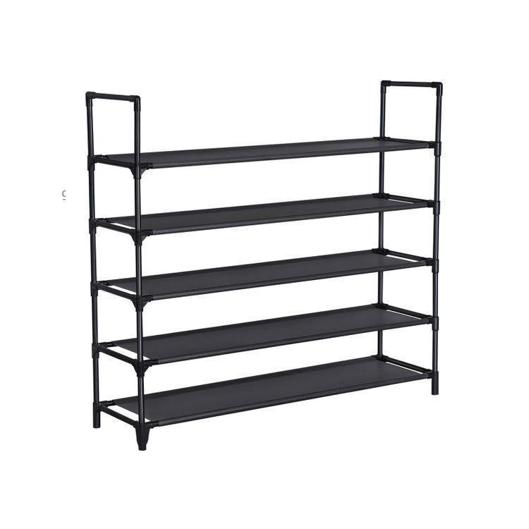 Black Fabric Shoe Rack FredCo