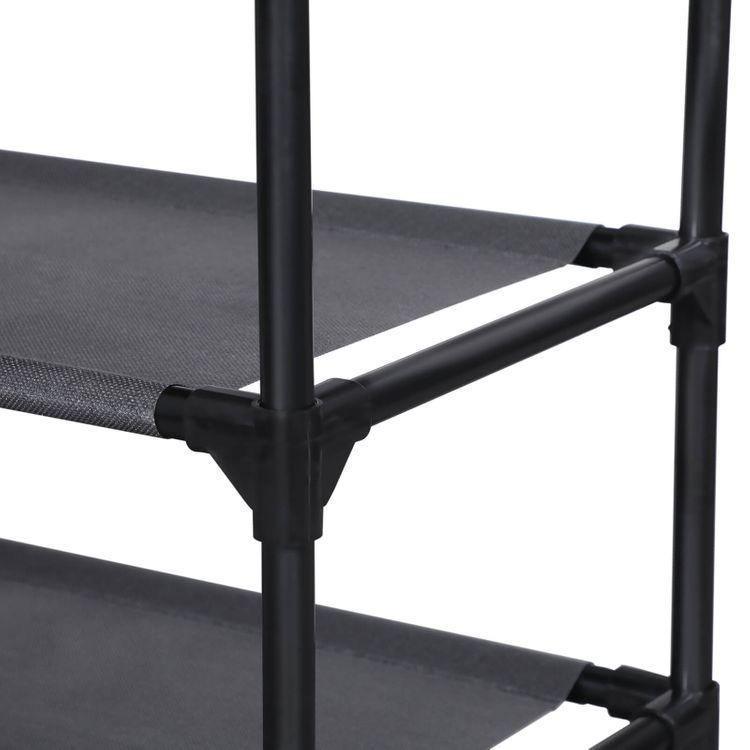 Black Fabric Shoe Rack FredCo