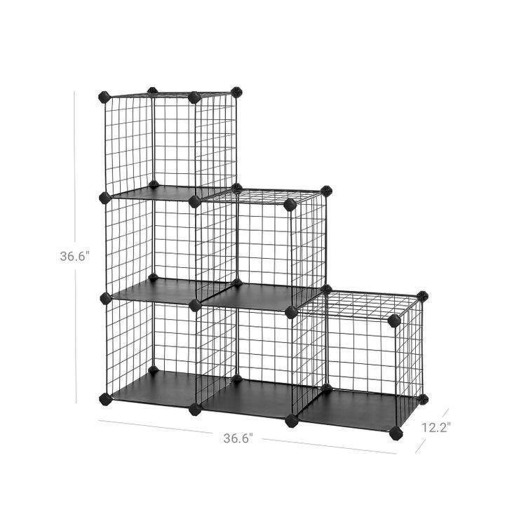 Black Metal Wire 6 Cube FredCo