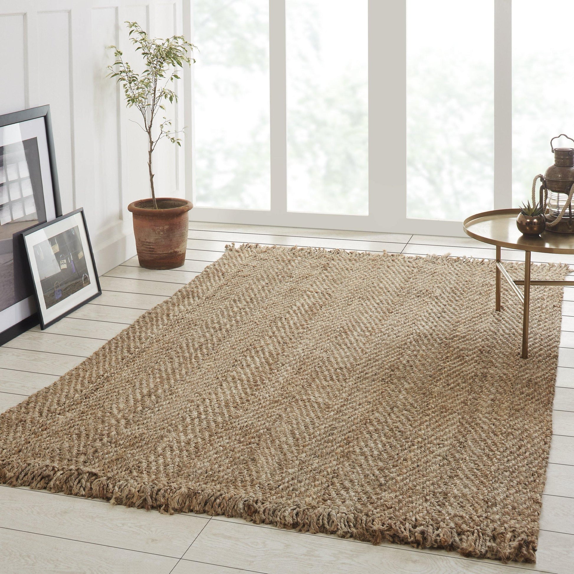 Bohemian Hand Woven Eco-Friendly Modern Jute Rug FredCo