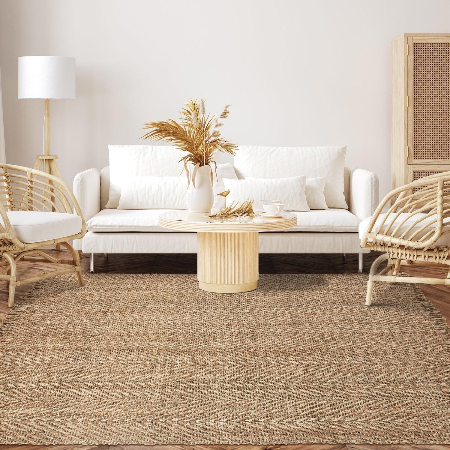 Bohemian Hand Woven Eco-Friendly Modern Jute Rug FredCo