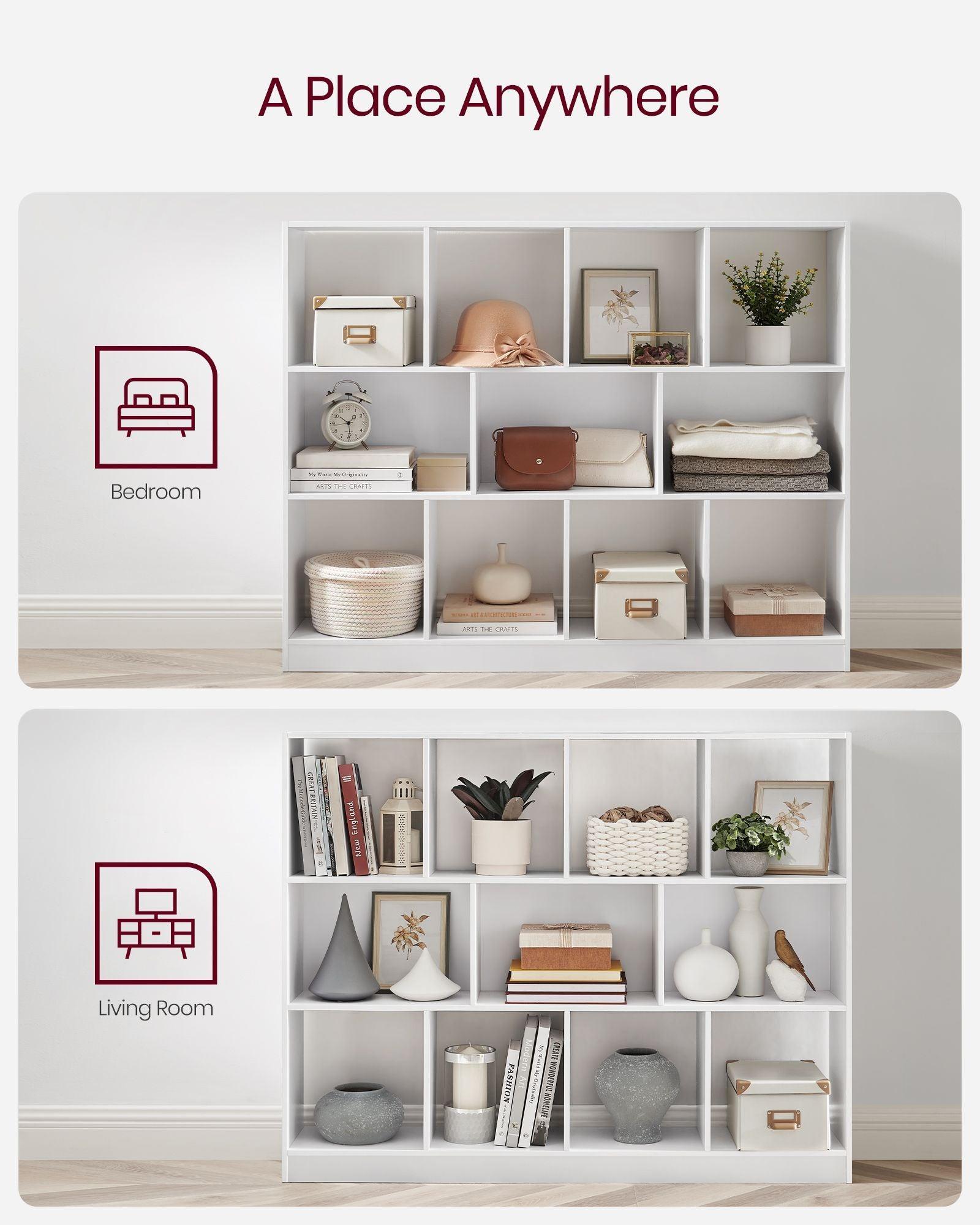 Bookshelf with 11 Storage Compartments FredCo