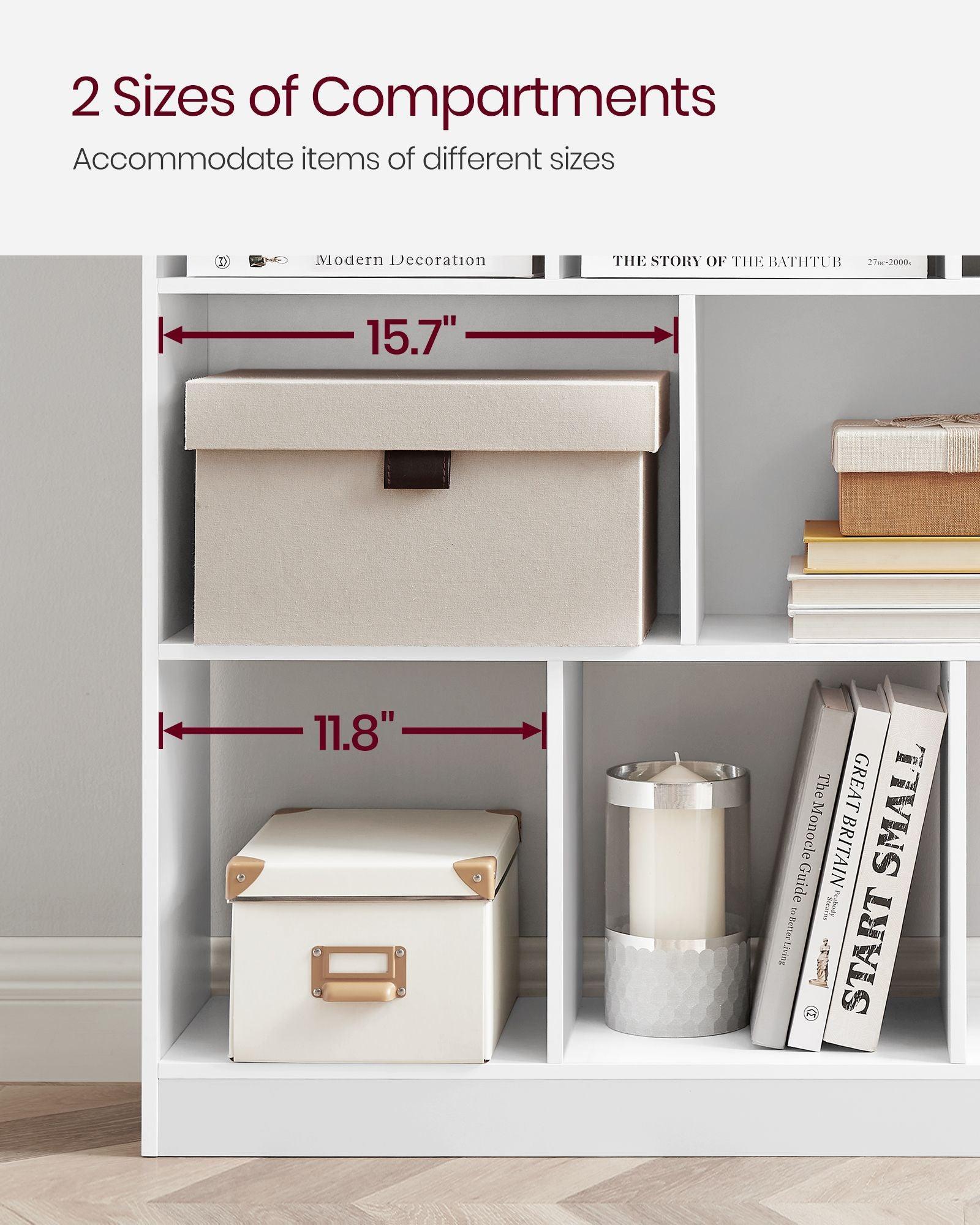 Bookshelf with 11 Storage Compartments FredCo