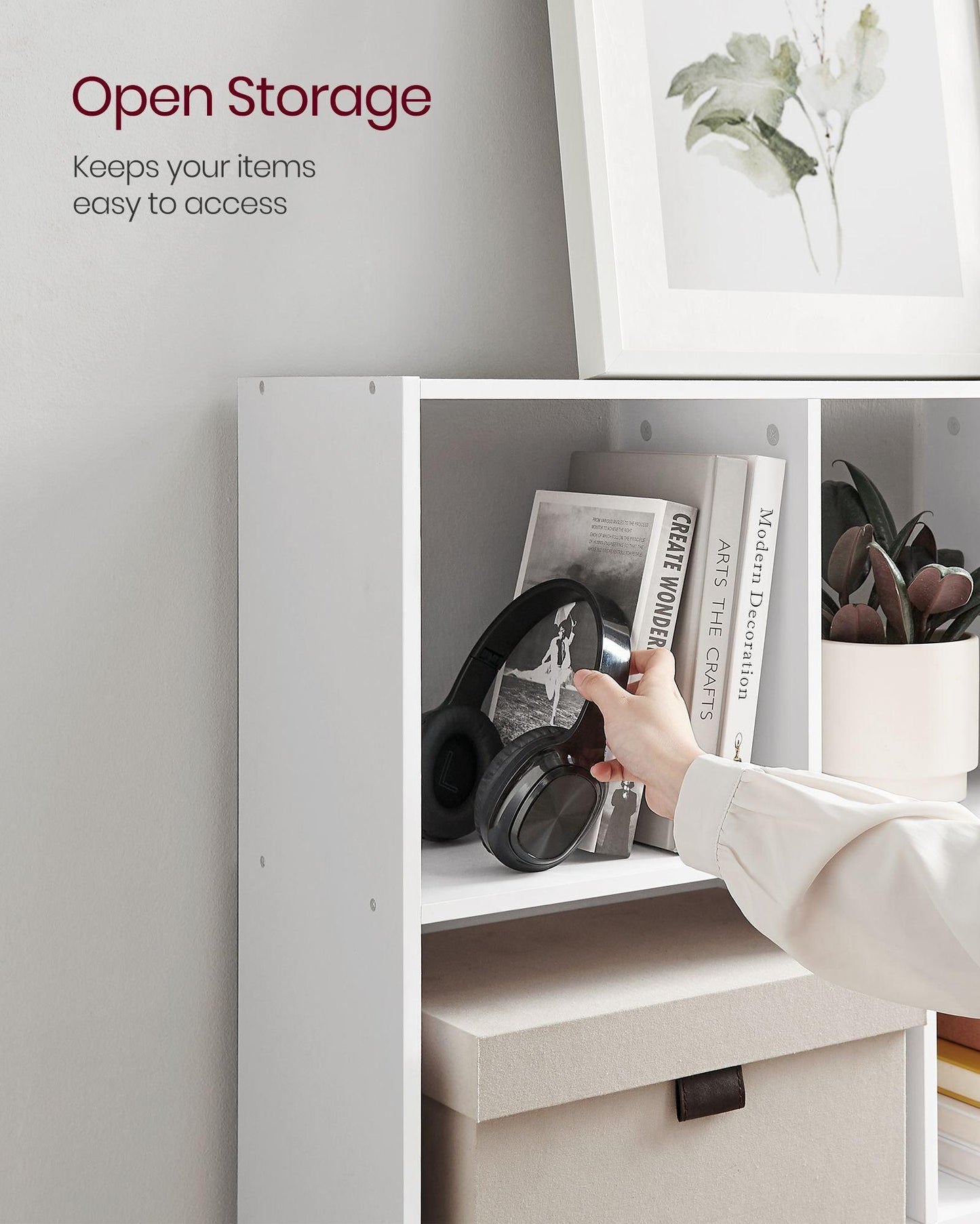 Bookshelf with 11 Storage Compartments FredCo