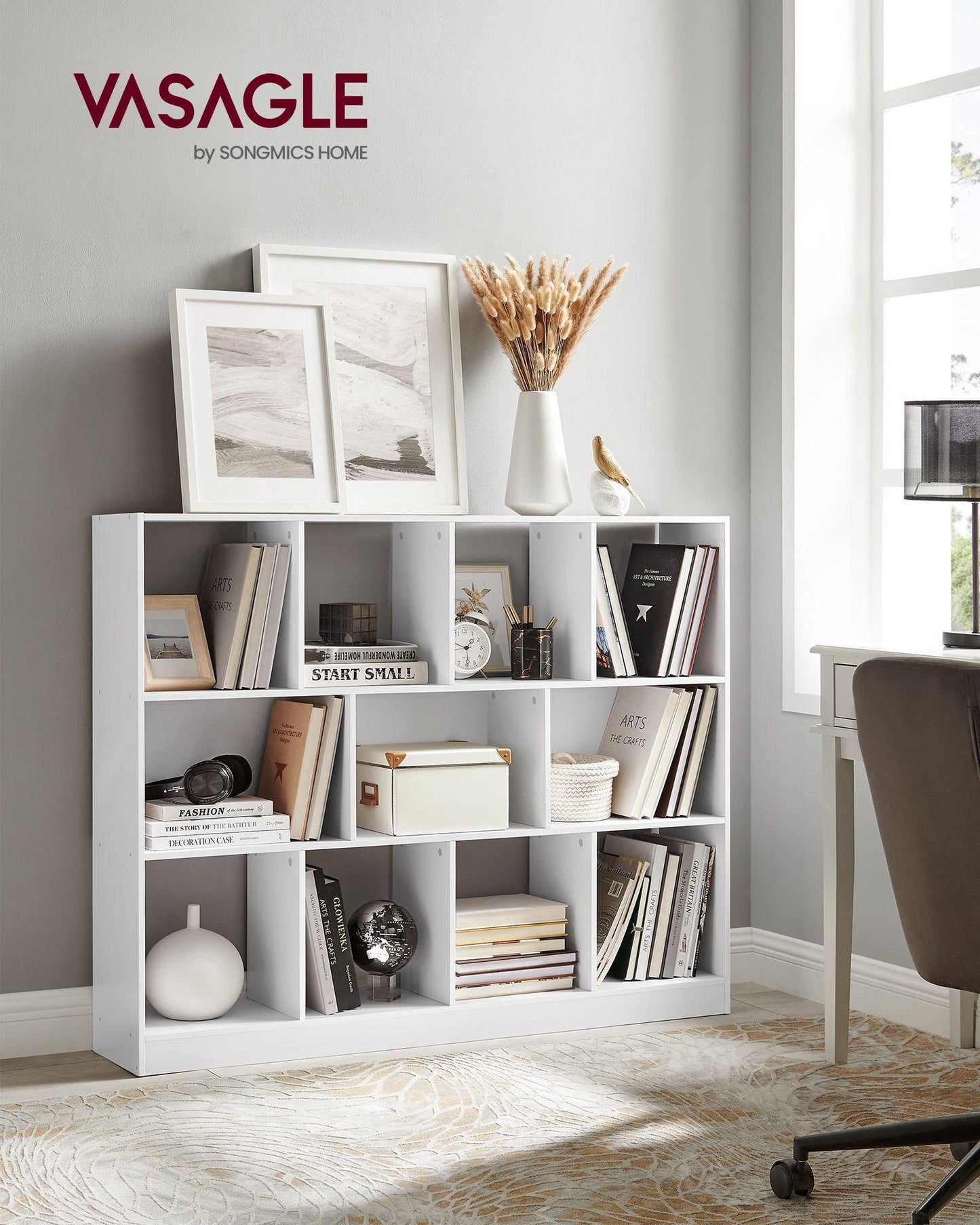 Bookshelf with 11 Storage Compartments FredCo