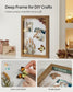Box Picture Photo Frame with 8 Wood Push Pins FredCo