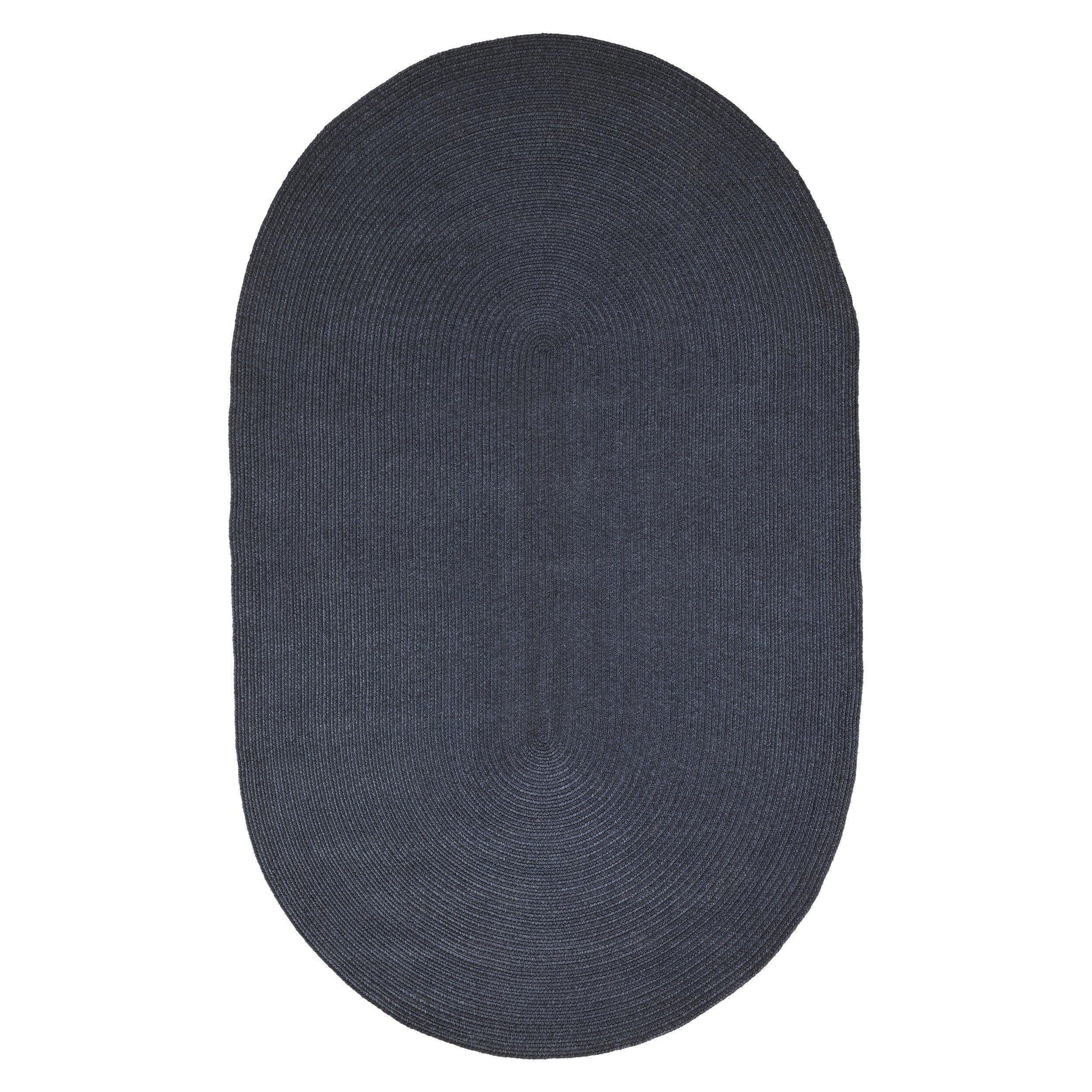 Braided Outdoor Reversible Solid Oval/Round Rug FredCo