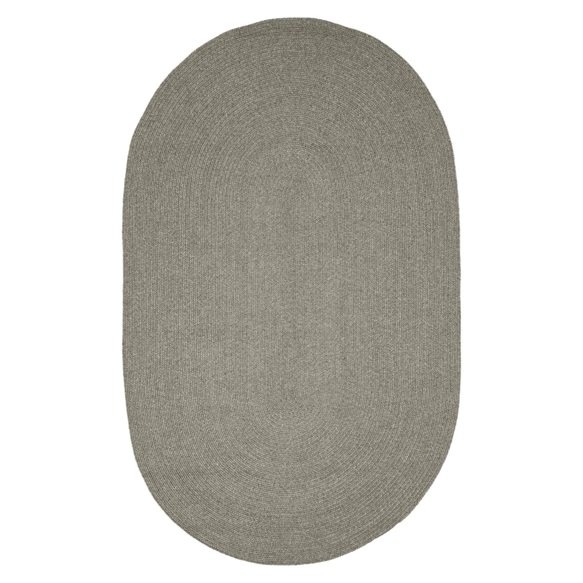 Braided Outdoor Reversible Solid Oval/Round Rug FredCo