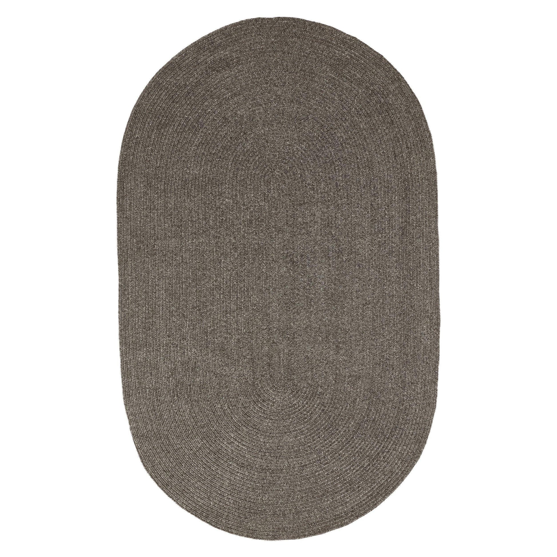 Braided Outdoor Reversible Solid Oval/Round Rug FredCo