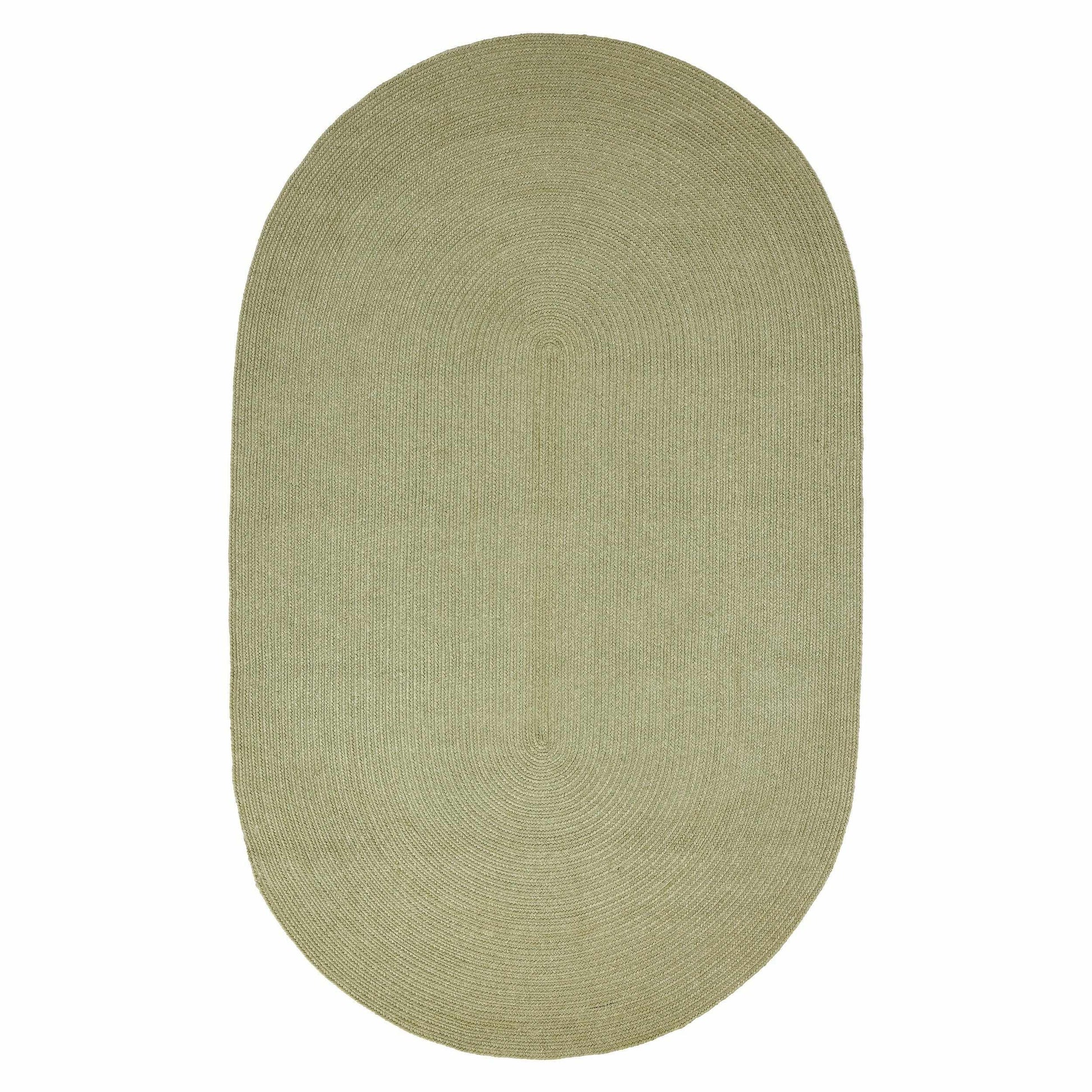 Braided Outdoor Reversible Solid Oval/Round Rug FredCo