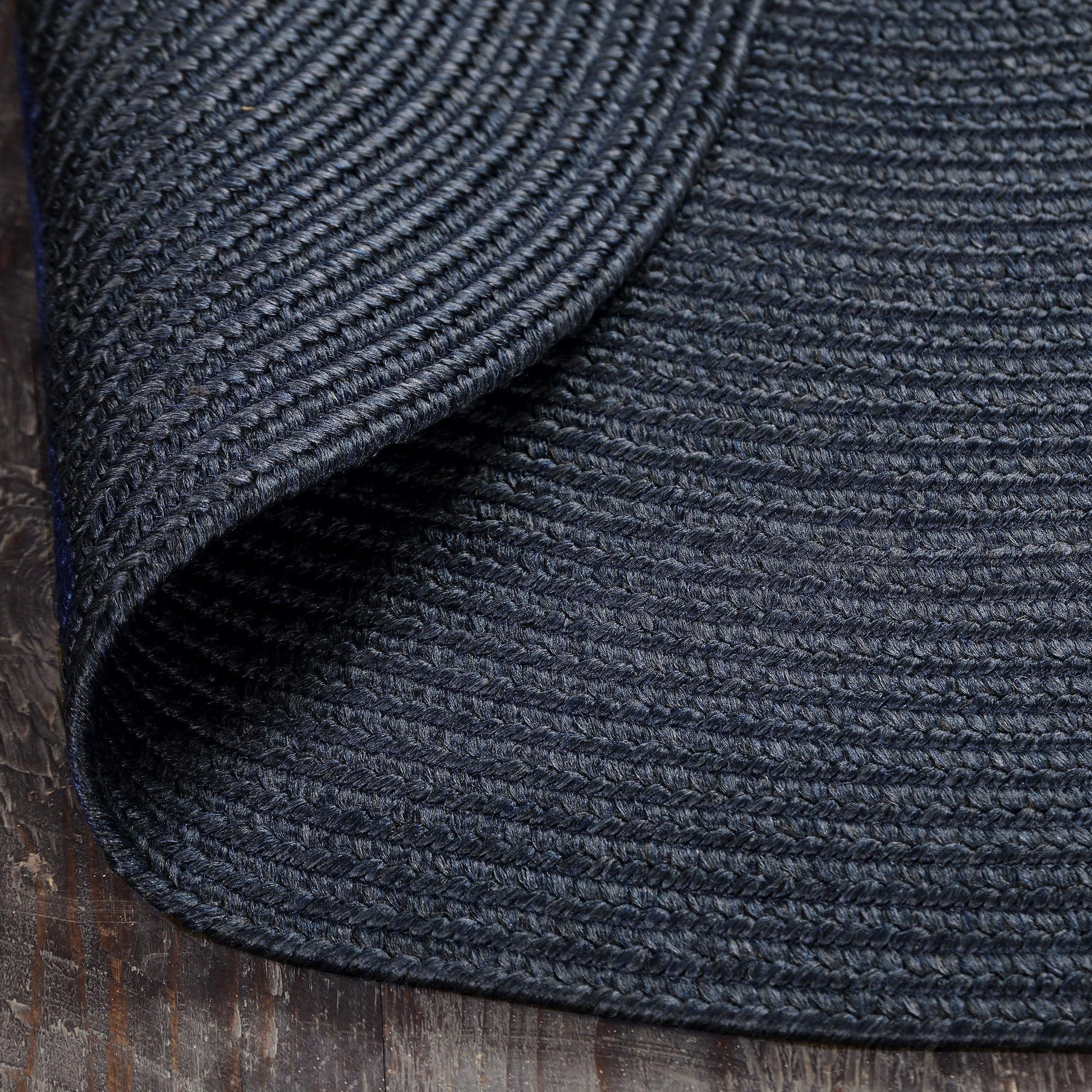 Braided Outdoor Reversible Solid Oval/Round Rug FredCo