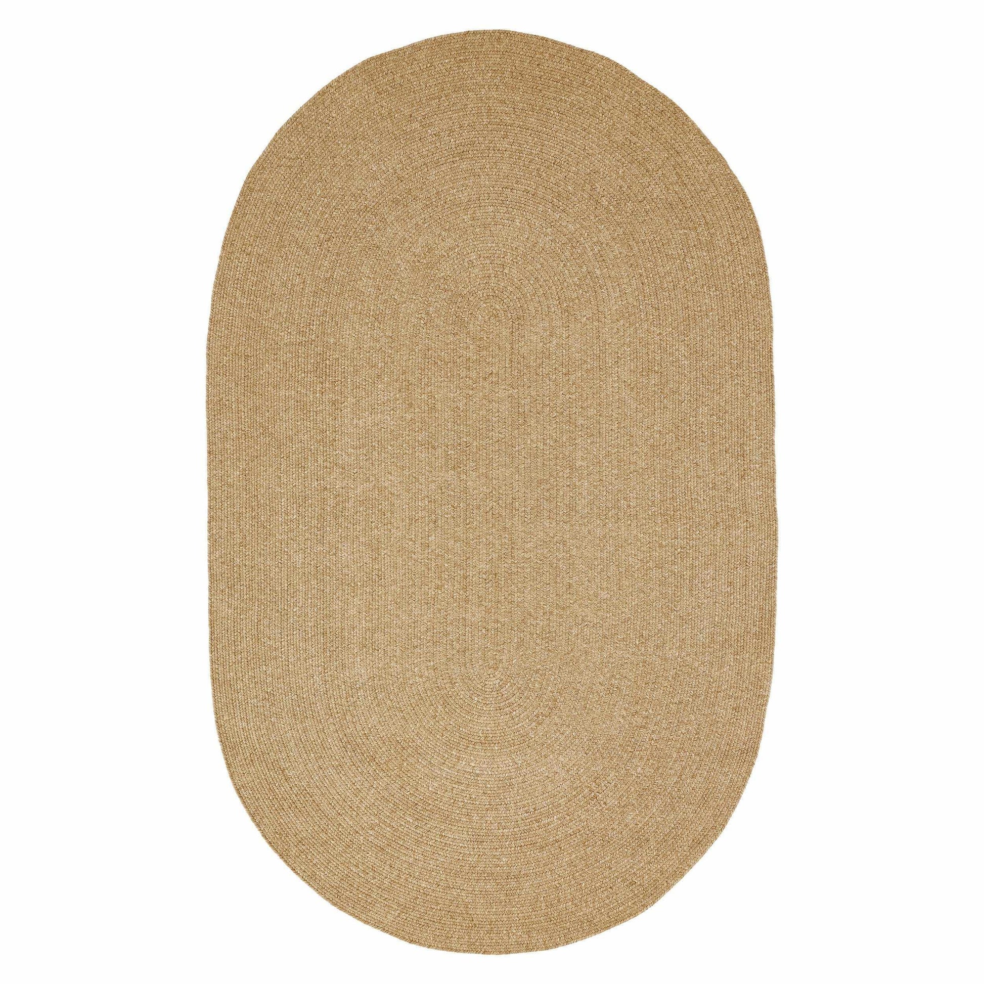Braided Outdoor Reversible Solid Oval/Round Rug FredCo