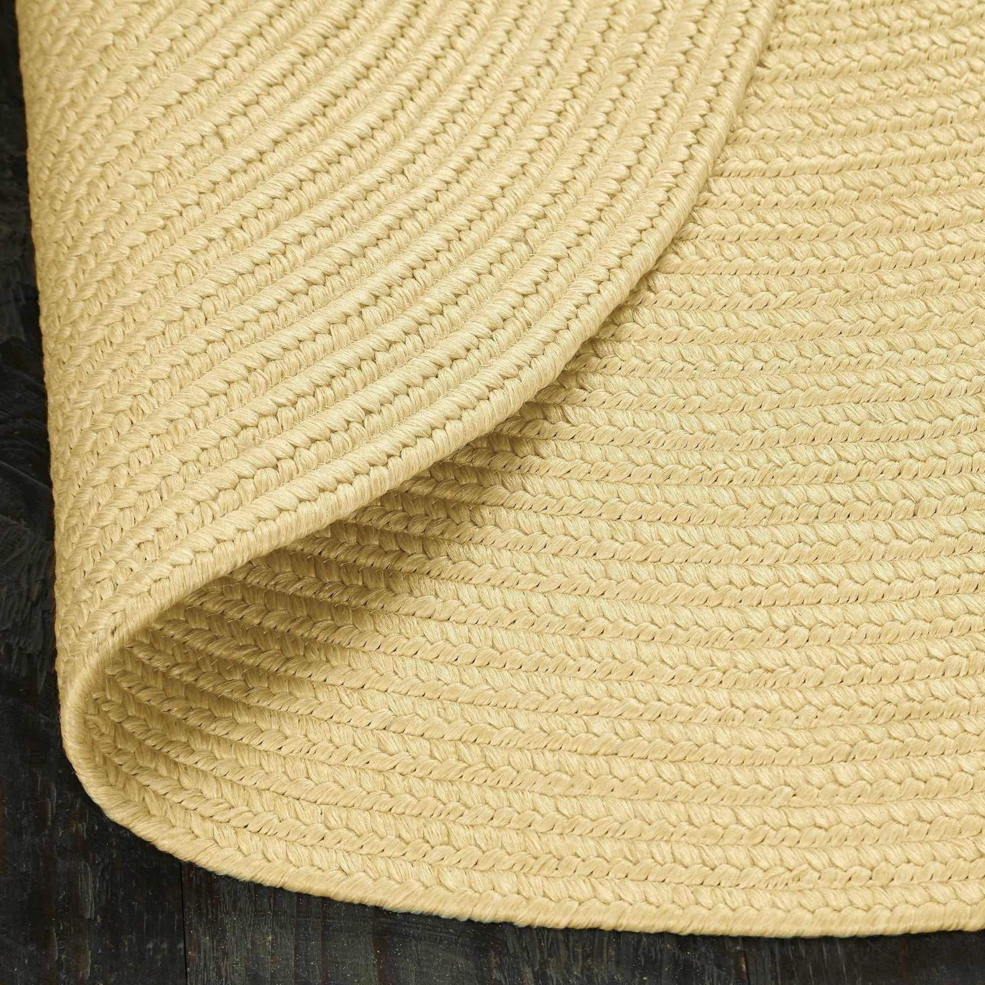 Braided Outdoor Reversible Solid Oval/Round Rug FredCo
