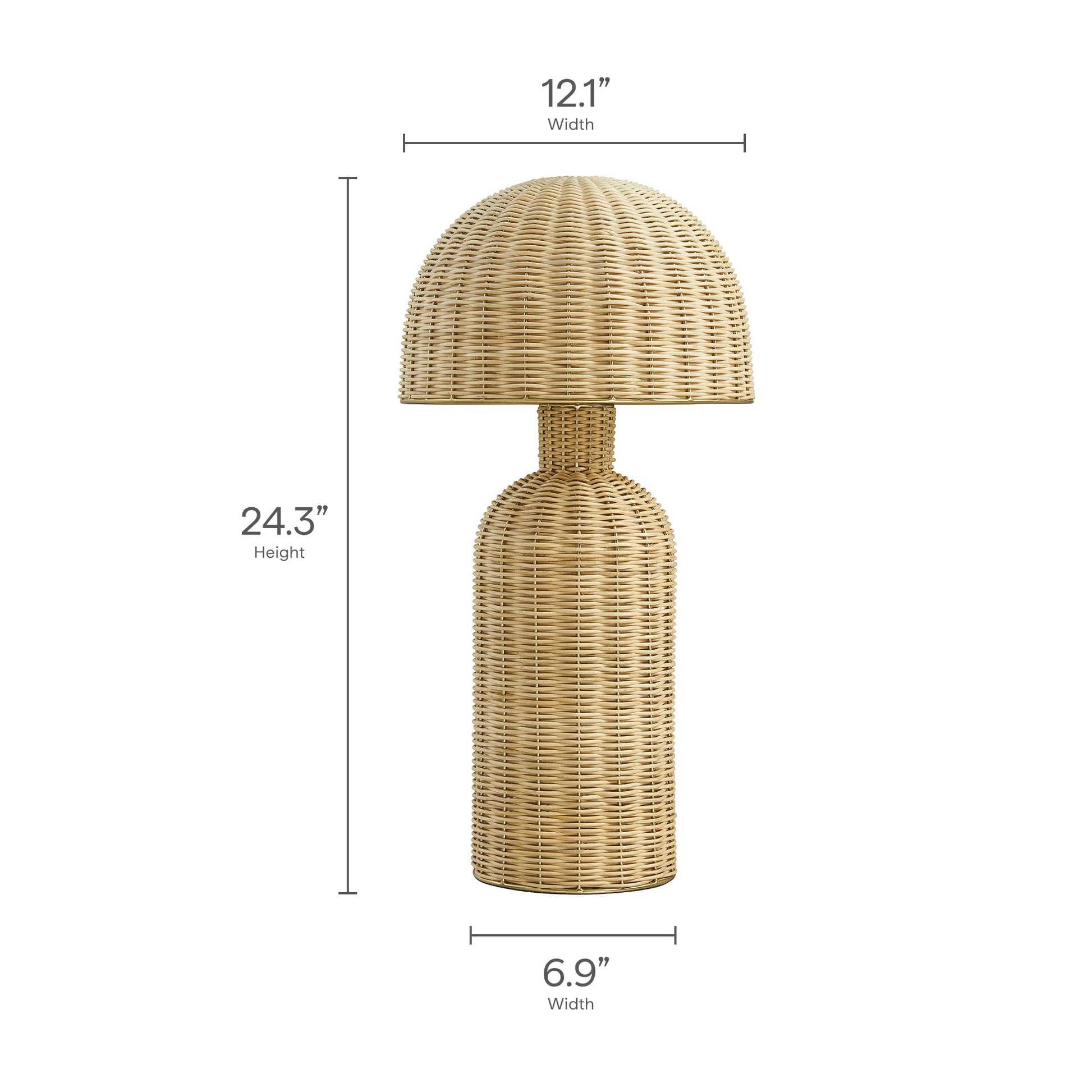 Briar Rattan Table Lamp by Modway EEI-7191 FredCo