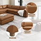 Brighton Top Grain Leather 5 Pieces Modular Sectional FredCo