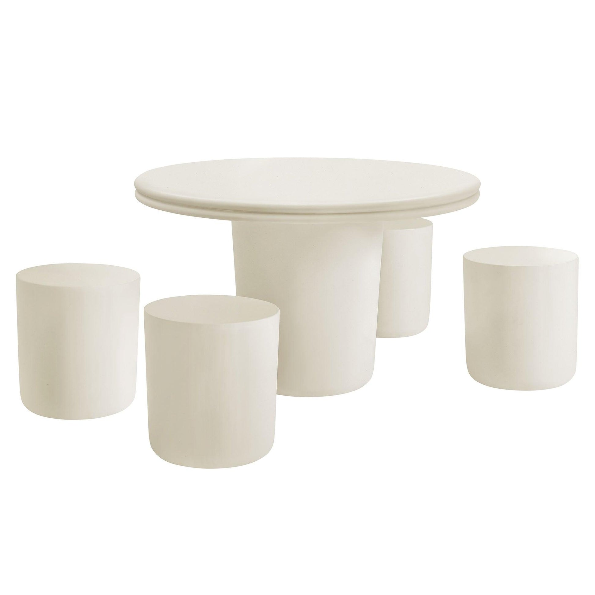 Brion Indoor - Outdoor Patio Concrete 5 Piece Dining Table Set by Modway FredCo