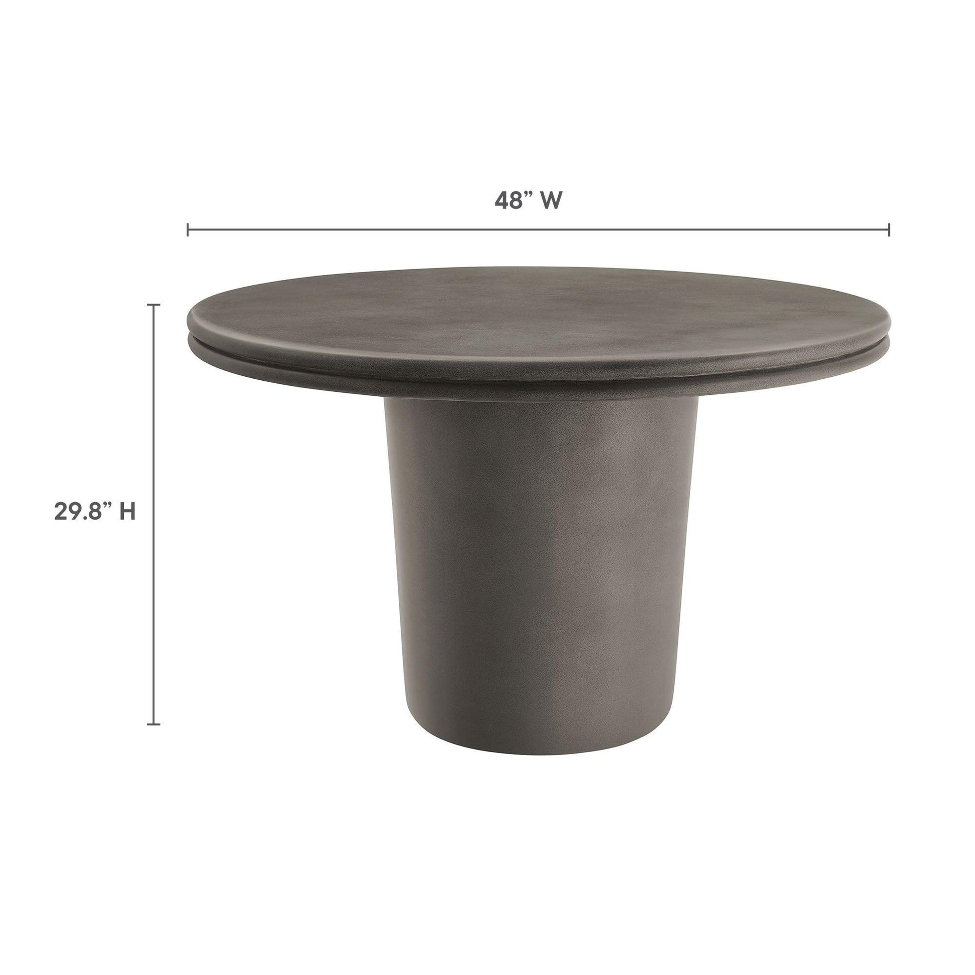 Brion Indoor - Outdoor Patio Concrete 5 Piece Dining Table Set by Modway FredCo