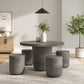 Brion Indoor - Outdoor Patio Concrete 5 Piece Dining Table Set by Modway FredCo