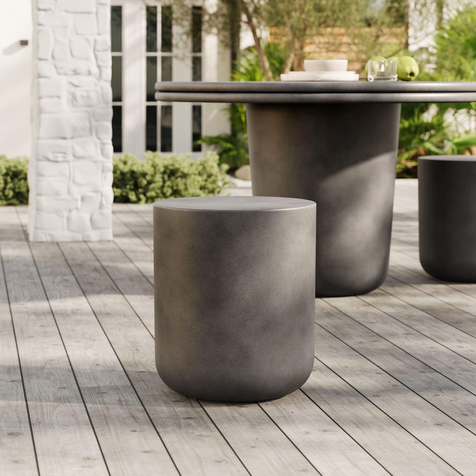 Brion Indoor - Outdoor Patio Concrete Stool by Modway FredCo
