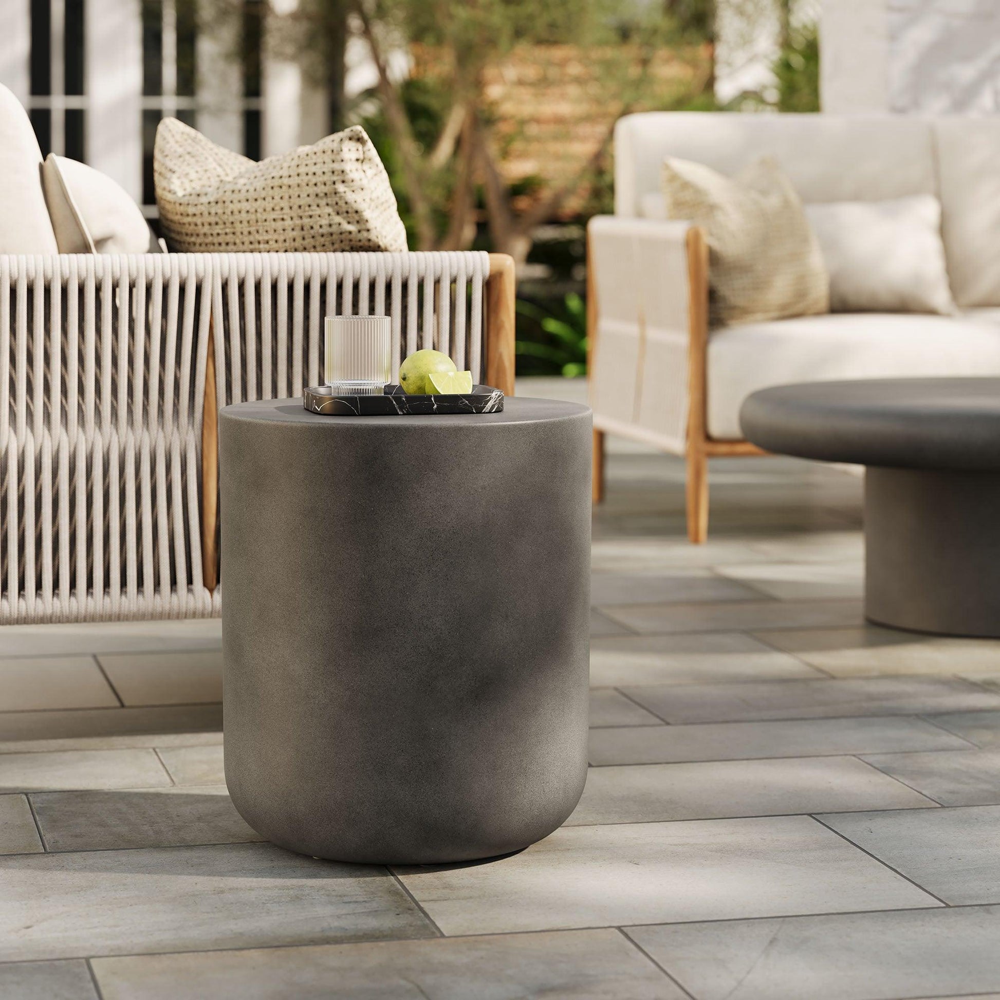 Brion Indoor - Outdoor Patio Concrete Stool by Modway FredCo