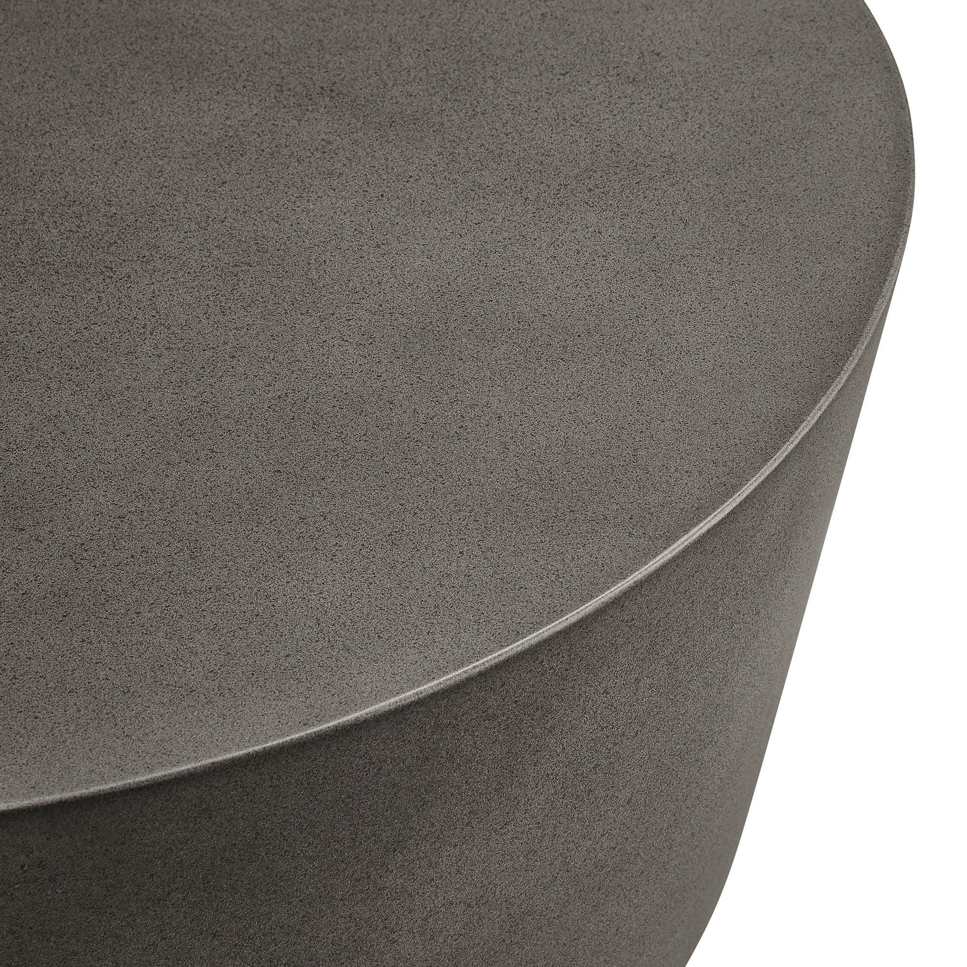 Brion Round Indoor - Outdoor Patio Concrete Coffee Table by Modway FredCo