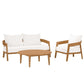 Brisbane 3-Piece Teak Wood Outdoor Patio Set, EEI-5834 FredCo