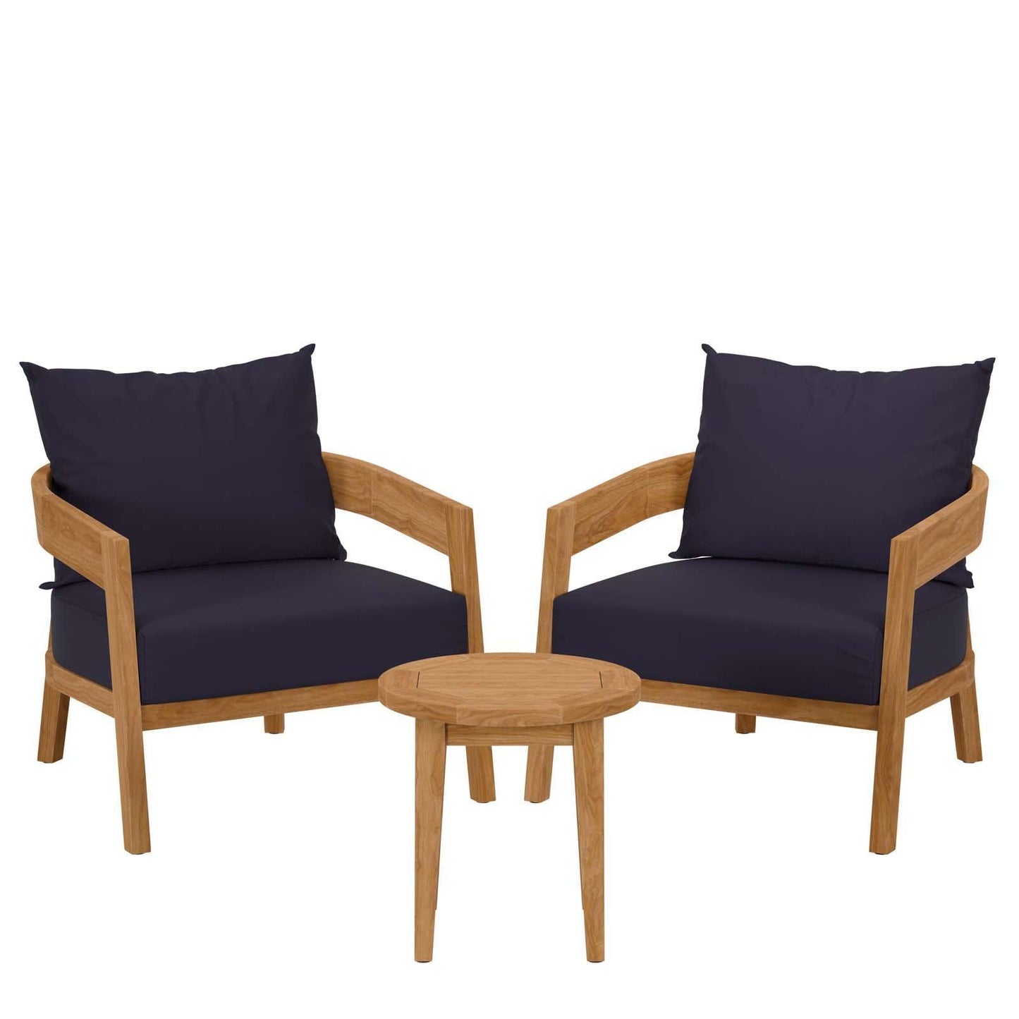 Brisbane 3-Piece Teak Wood Outdoor Patio Set, EEI-5835 FredCo