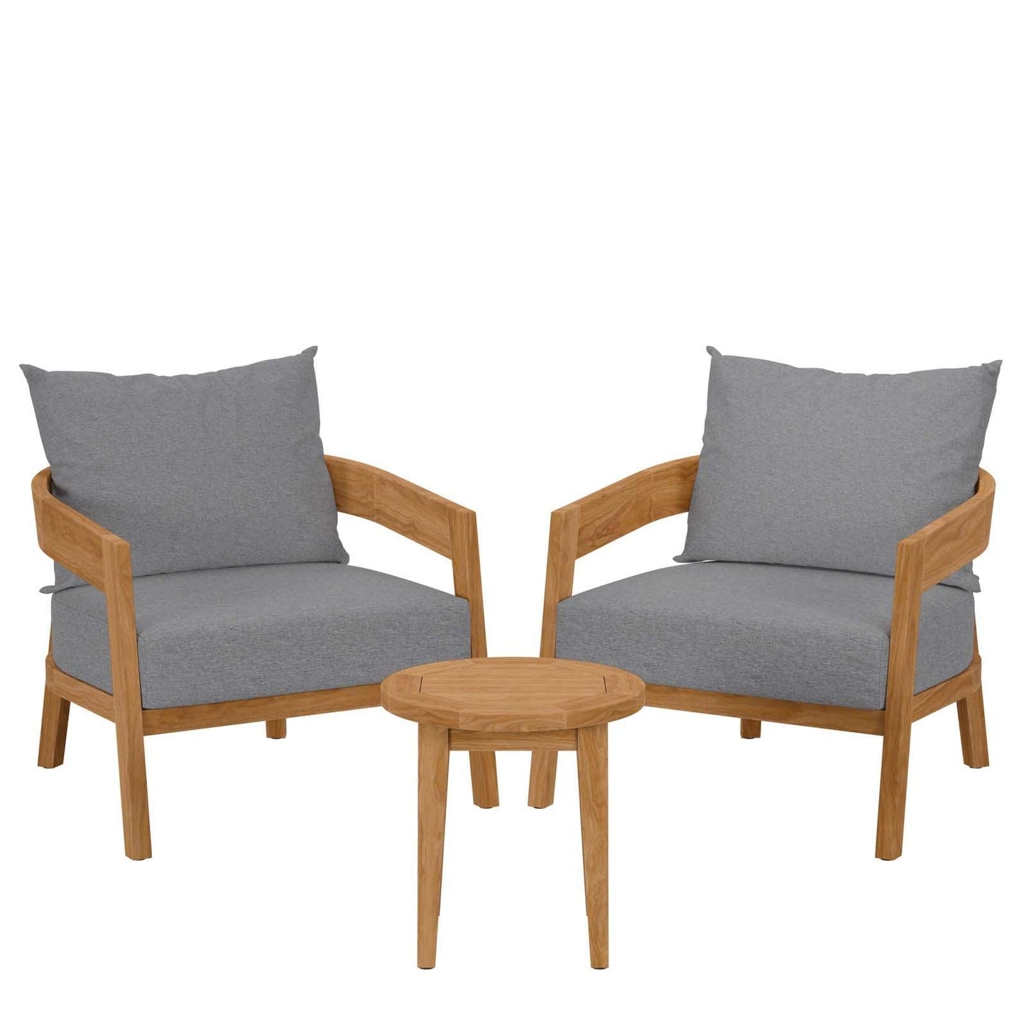 Brisbane 3-Piece Teak Wood Outdoor Patio Set, EEI-5835 FredCo